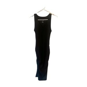 Women’s rib knit side ruched dress